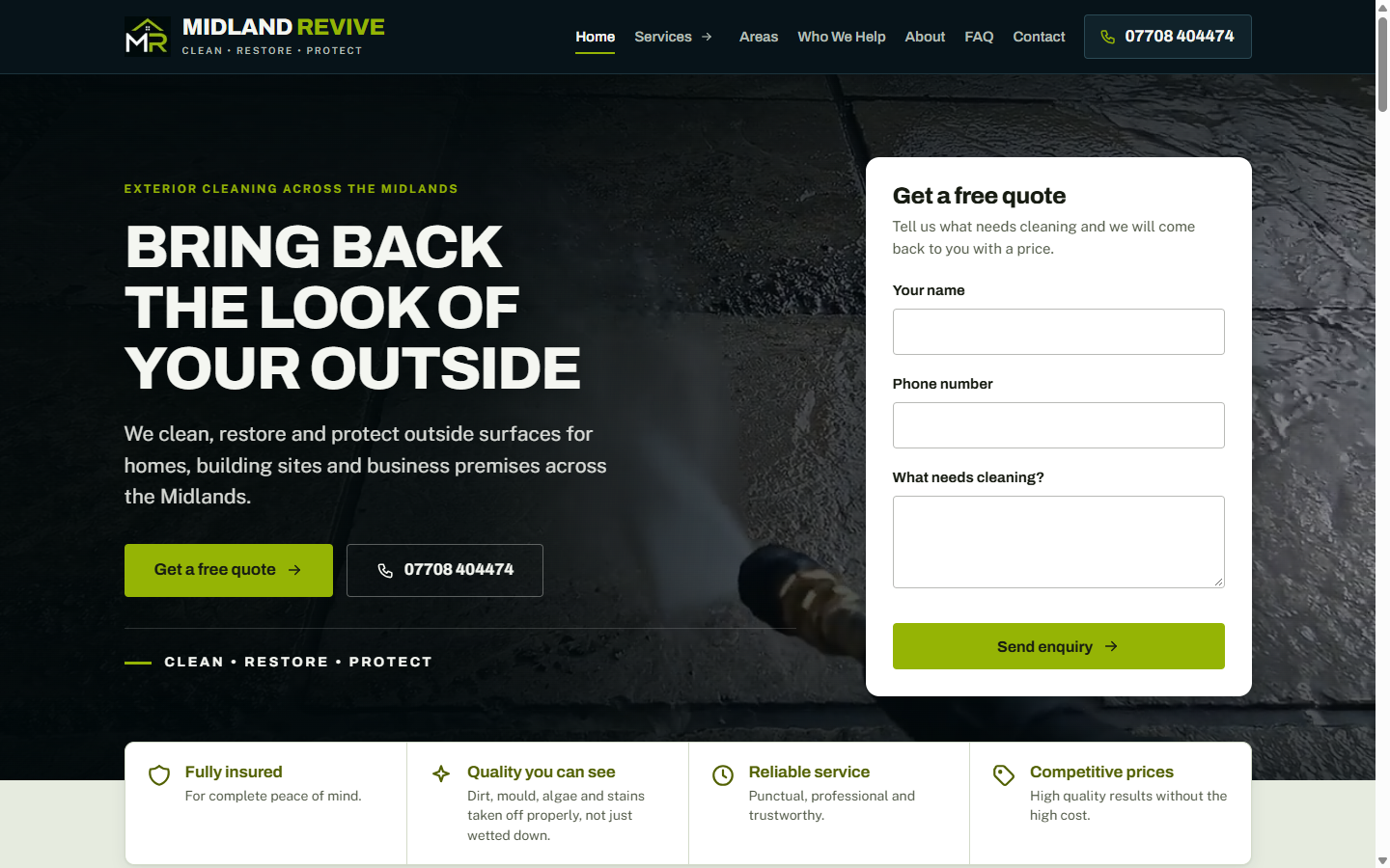 Midland Revive homepage